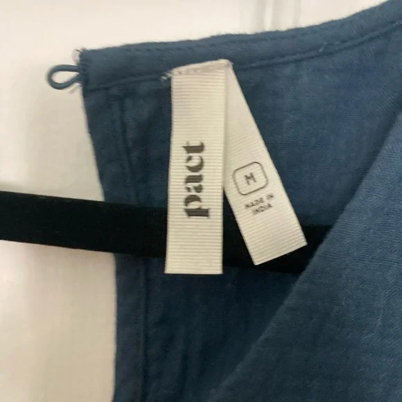 Pact Women's French Navy Coastal
Double Gauze Beach To Brunch Dress M - Picture 9 of 9